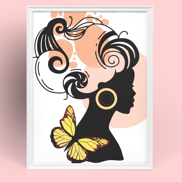 Modern Wall Art Print Tropical Girl Unframed - Picture 12 of 17